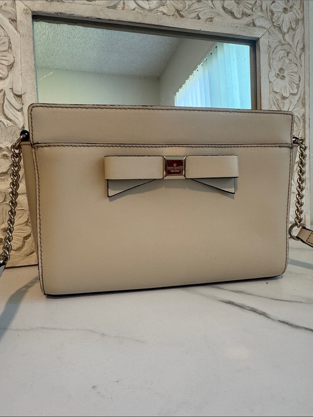 Kate Spade Cream Bow Accent Shoulder Bag